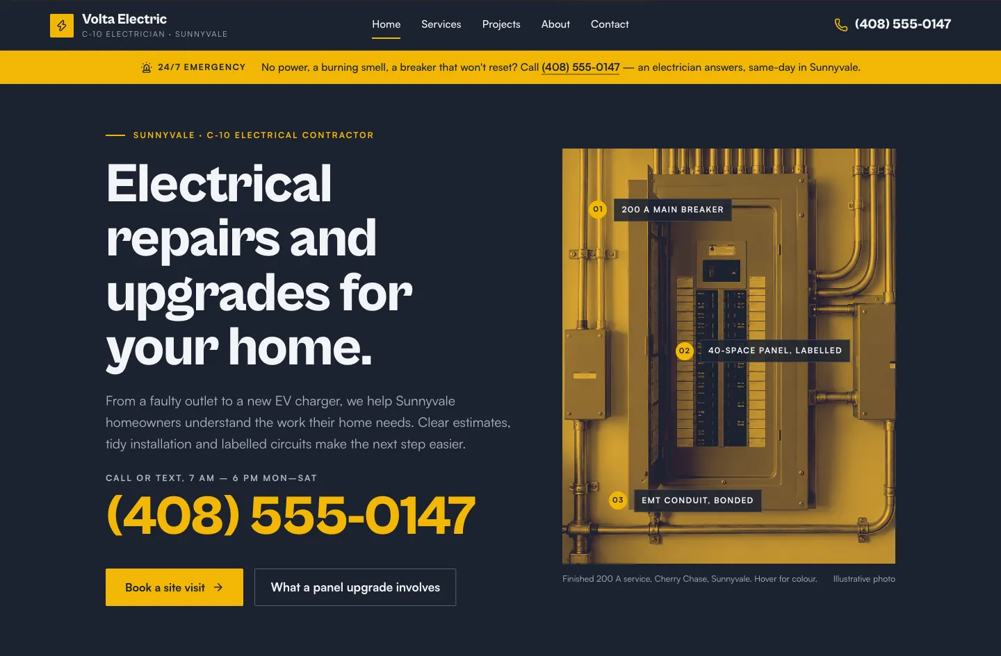 Volta Electric Essential website design