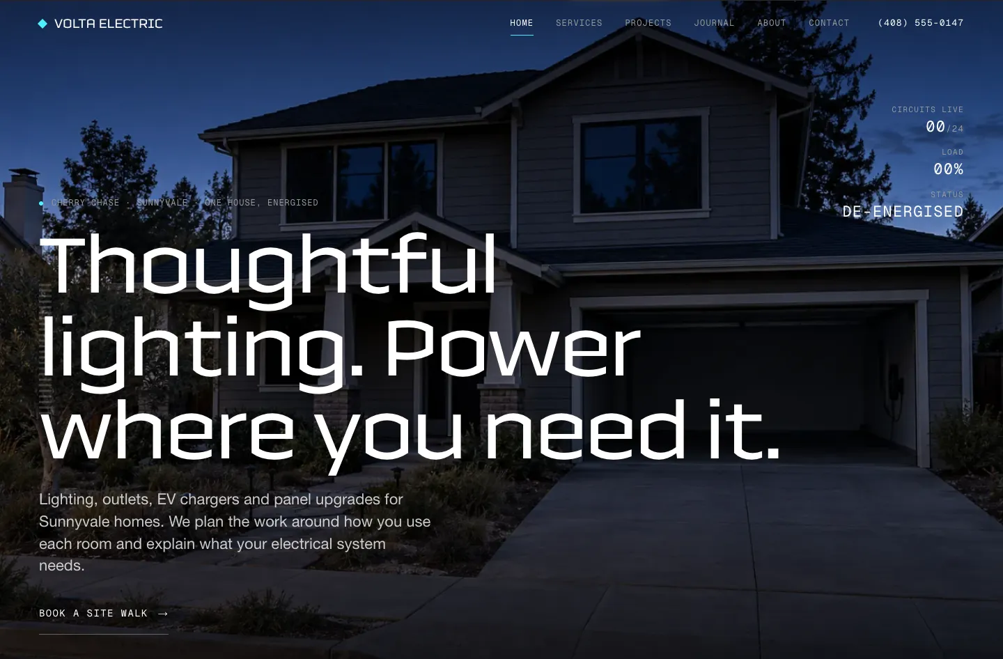 Volta Electric Elite website design