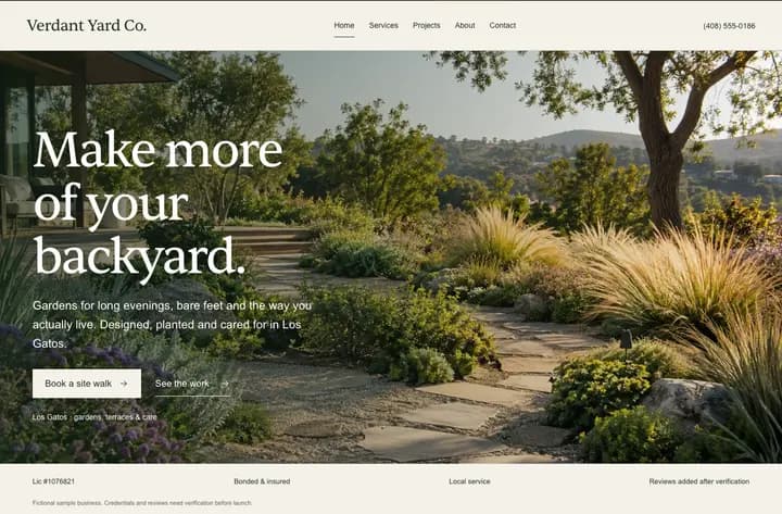 Verdant Yard Co. Essential design