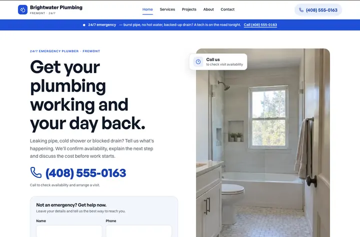 Brightwater Plumbing Essential design