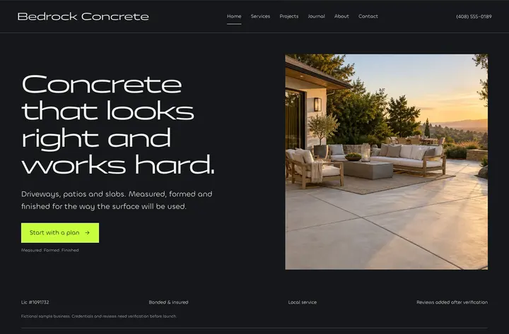 Bedrock Concrete Premium design