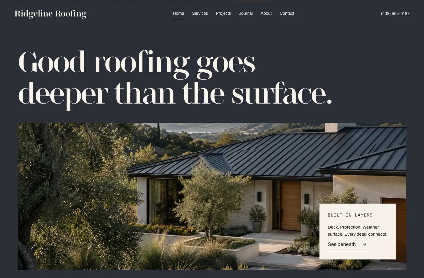Ridgeline Roofing Premium website design