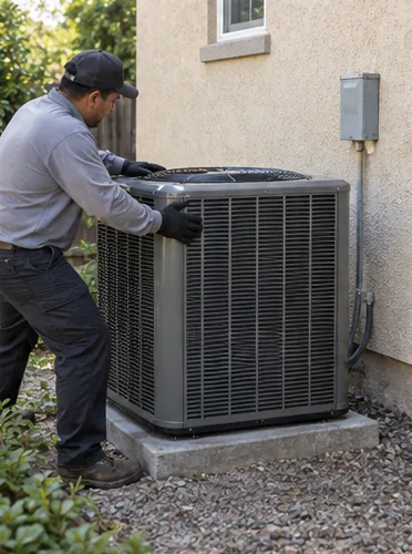 A 1998 condenser swapped for a heat pump: stage 6, connect.