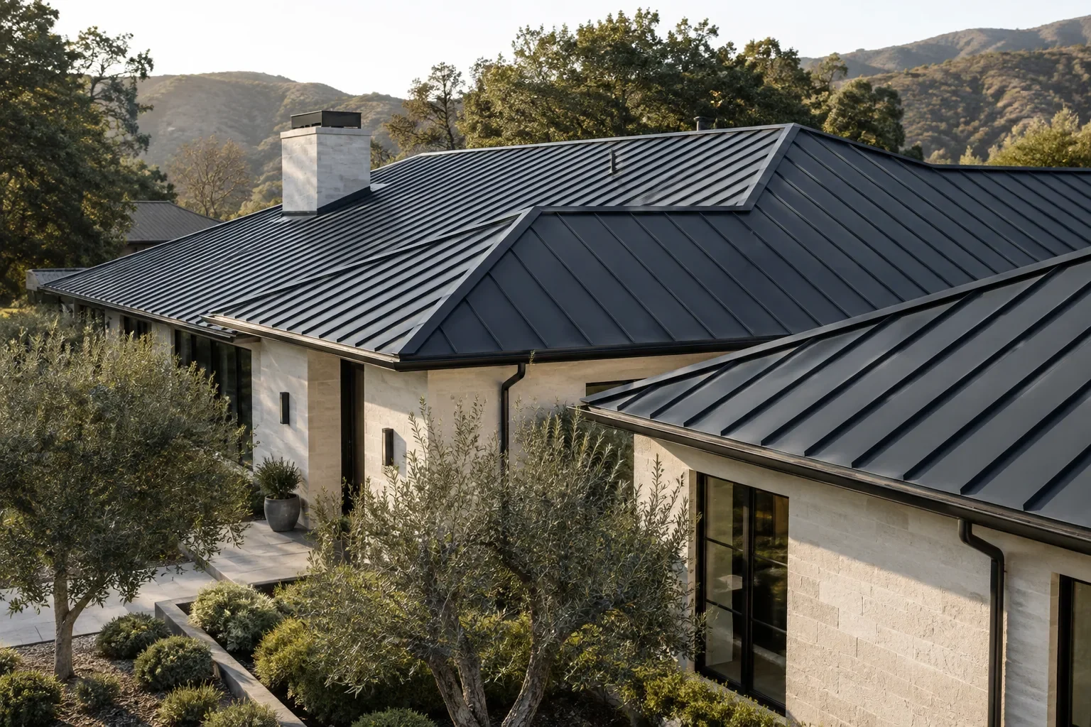 Beresford hipped metal roof